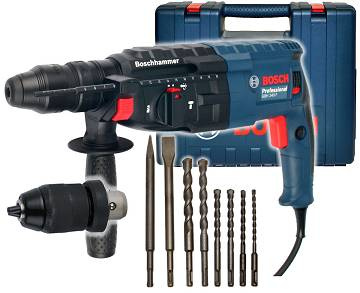 Młotowiertarka GBH 240 F Bosch + walizka + 8 wierteł i dłut